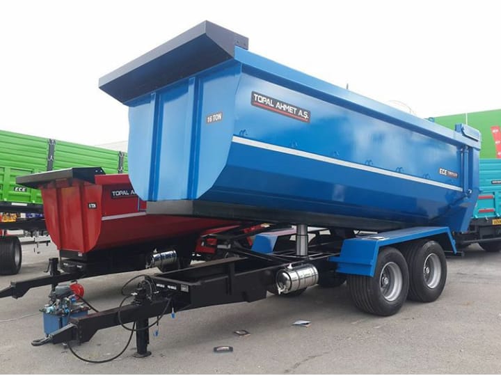 12 Ton Çift Dingil 4 Lastik Tandem Havuz Kasa Römork